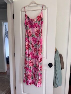 Paper Heart Pink Floral Slip Dress